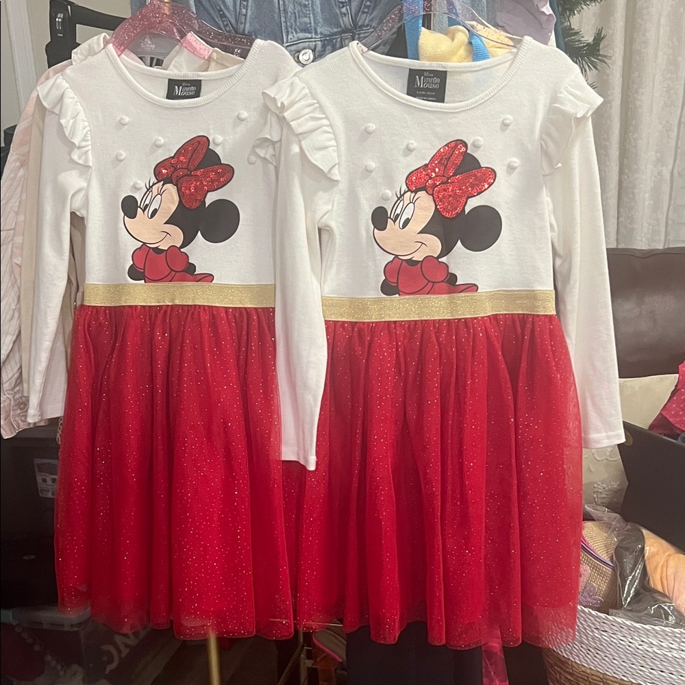 Disney Minnie Mouse Red and White Girls Dress